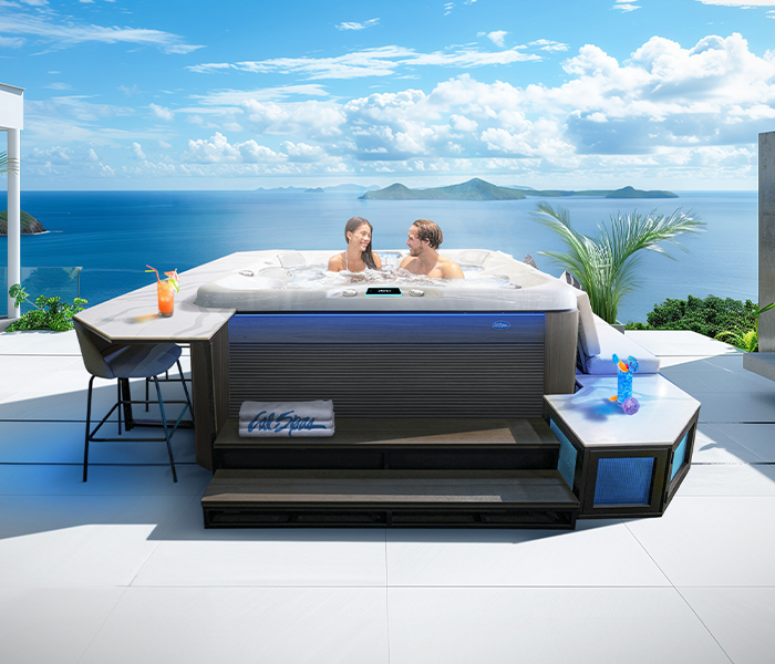 Calspas hot tub being used in a family setting - Manassas